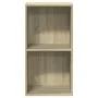 Estantería 2 niveles contrachapada color roble 40x30x76,5cm de , Librerías y estanterías - Ref: Foro24-800930, Precio: 39,76 ...
