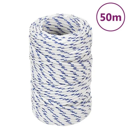 Cuerda de barco polipropileno blanco 2 mm 50 m de , Sogas y cuerdas metálicas - Ref: Foro24-152265, Precio: 9,83 €, Descuento: %