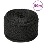 Cuerda de trabajo polipropileno negro 14 mm 50 m de , Sogas y cuerdas metálicas - Ref: Foro24-153022, Precio: 31,68 €, Descue...