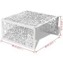 Mesa de centro con diseño geométrico calado aluminio plateado de , Mesas de centro - Ref: Foro24-242328, Precio: 266,81 €, De...