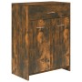 Armario baño madera contrachapada roble ahumado 60x33x80 cm de , Muebles de baño - Ref: Foro24-815663, Precio: 71,69 €, Descu...