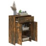 Armario baño madera contrachapada roble ahumado 60x33x80 cm de , Muebles de baño - Ref: Foro24-815663, Precio: 71,69 €, Descu...