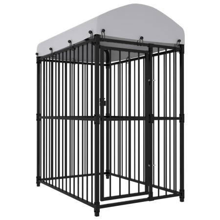 Perrera de exterior con techo 150x100x175 cm de , Casetas y cercados para perros - Ref: Foro24-170889, Precio: 328,77 €, Desc...