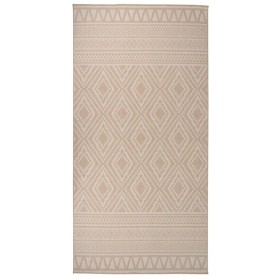 Alfombra de exterior de tejido plano rayas marrones 100x200 cm de , Alfombras - Ref: Foro24-340864, Precio: 43,54 €, Descuent...