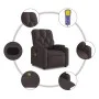 Sillón de masaje reclinable de tela marrón oscuro de , Sillones - Ref: Foro24-372496, Precio: 219,36 €, Descuento: %