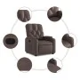 Sillón reclinable de cuero sintético marrón de , Sillones - Ref: Foro24-372505, Precio: 202,32 €, Descuento: %