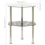 Mesa auxiliar 2 niveles vidrio transparente y negro 38x38x50 cm de vidaXL, Mesas auxiliares - Ref: Foro24-322792, Precio: 34,...