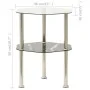 Mesa auxiliar 2 niveles vidrio transparente y negro 38x38x50 cm de vidaXL, Mesas auxiliares - Ref: Foro24-322792, Precio: 33,...