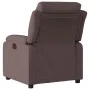 Sillón reclinable eléctrico tela marrón oscuro by , Armchairs - Ref: Foro24-3204961, Price: 289,04 €, Discount: %