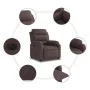 Sillón reclinable eléctrico tela marrón oscuro by , Armchairs - Ref: Foro24-3204961, Price: 289,04 €, Discount: %