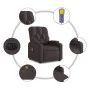Sillón reclinable de masaje eléctrico tela marrón oscuro by , Armchairs - Ref: Foro24-3204703, Price: 267,97 €, Discount: %