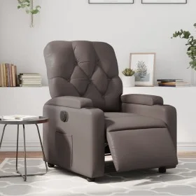 Sillón reclinable eléctrico de cuero sintético marrón de , Sillones - Ref: Foro24-3204760, Precio: 254,55 €, Descuento: %