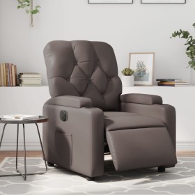 Sillón reclinable eléctrico de cuero sintético marrón de , Sillones - Ref: Foro24-3204760, Precio: 243,95 €, Descuento: %