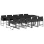 Set de comedor jardín 11 pzas con cojines ratán sintético negro de , Conjuntos de jardín - Ref: Foro24-3211291, Precio: 671,0...