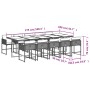 Set de comedor jardín 11 pzas con cojines ratán sintético negro de , Conjuntos de jardín - Ref: Foro24-3211291, Precio: 671,0...