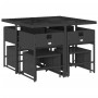 Set de comedor de jardín 9 pzas y cojines ratán sintético negro de , Conjuntos de jardín - Ref: Foro24-3211314, Precio: 340,3...