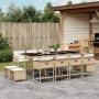 Set comedor de jardín con cojines 13 pzas ratán sintético beige de , Conjuntos de jardín - Ref: Foro24-3211342, Precio: 652,0...