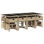 Set comedor de jardín con cojines 13 pzas ratán sintético beige de , Conjuntos de jardín - Ref: Foro24-3211342, Precio: 652,0...