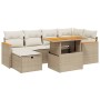 Set sofás de jardín 7 piezas y cojines ratán sintético beige de , Conjuntos de jardín - Ref: Foro24-3276040, Precio: 485,06 €...