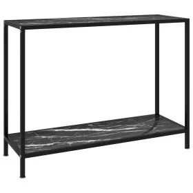 Konsolentisch aus schwarzem Hartglas, 100 x 35 x 75 cm von vidaXL, Seitentische - Ref: Foro24-322838, Preis: 80,96 €, Rabatt: %