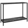 Console table black tempered glass 100x35x75 cm by vidaXL, Side tables - Ref: Foro24-322838, Price: 80,96 €, Discount: %
