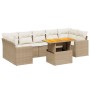 Juego de sofás de jardín con cojines beige 8 pzas ratán PE de , Conjuntos de jardín - Ref: Foro24-3271226, Precio: 578,97 €, ...