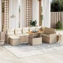 Set de sofás de jardín 9 pzas con cojines ratán sintético beige de , Conjuntos de jardín - Ref: Foro24-3271450, Precio: 596,6...