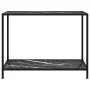 Console table black tempered glass 100x35x75 cm by vidaXL, Side tables - Ref: Foro24-322838, Price: 80,96 €, Discount: %