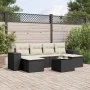 Set de comedor de jardín 7 pzas y cojines ratán sintético negro de , Conjuntos de jardín - Ref: Foro24-3255263, Precio: 416,6...