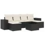 Set de comedor de jardín 7 pzas y cojines ratán sintético negro de , Conjuntos de jardín - Ref: Foro24-3255263, Precio: 416,6...