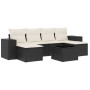 Set de comedor de jardín 7 pzas y cojines ratán sintético negro de , Conjuntos de jardín - Ref: Foro24-3255263, Precio: 407,4...
