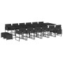 Set de muebles jardín 17 pzas con cojines ratán sintético negro de , Conjuntos de jardín - Ref: Foro24-3211363, Precio: 871,3...