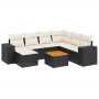 Set de sofás de jardín 8 piezas y cojines ratán sintético negro de , Conjuntos de jardín - Ref: Foro24-3257890, Precio: 474,0...