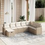 Juego de sofás de jardín con cojines beige 8 pzas ratán PE de , Conjuntos de jardín - Ref: Foro24-3263584, Precio: 531,77 €, ...