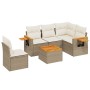 Juego de sofás jardín con cojines 6 pzas ratán sintético beige de , Conjuntos de jardín - Ref: Foro24-3226821, Precio: 435,19...