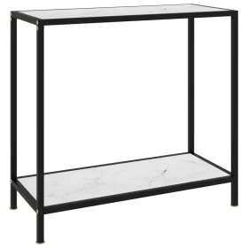 Mesa de consola blanco vidrio templado 80x35x75 cm de vidaXL, Mesas auxiliares - Ref: Foro24-322833, Precio: 56,47 €, Descuen...