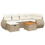 Set sofás de jardín 7 piezas y cojines ratán sintético beige de , Conjuntos de jardín - Ref: Foro24-3265062, Precio: 483,58 €...
