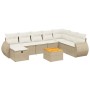 Set de sofás de jardín 9 pzas con cojines ratán sintético beige de , Conjuntos de jardín - Ref: Foro24-3265097, Precio: 602,3...