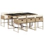 Set comedor de jardín 7 pzas con cojines ratán sintético beige de , Conjuntos de jardín - Ref: Foro24-3211270, Precio: 389,77...