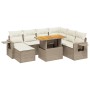 Juego de sofás de jardín con cojines beige 8 pzas ratán PE de , Conjuntos de jardín - Ref: Foro24-3275718, Precio: 551,35 €, ...