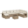 Set de sofás de jardín 9 pzas con cojines ratán sintético beige de , Conjuntos de jardín - Ref: Foro24-3263904, Precio: 576,9...