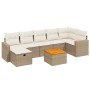 Juego de sofás de jardín con cojines beige 8 pzas ratán PE de , Conjuntos de jardín - Ref: Foro24-3264845, Precio: 501,70 €, ...