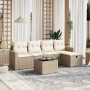 Juego de sofás jardín con cojines 6 pzas ratán sintético beige de , Conjuntos de jardín - Ref: Foro24-3263474, Precio: 379,65...