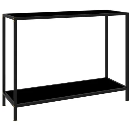 Mesa de consola negro vidrio templado 100x35x75 cm de vidaXL, Mesas auxiliares - Ref: Foro24-322836, Precio: 63,21 €, Descuen...