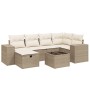 Set sofás de jardín 7 piezas y cojines ratán sintético beige de , Conjuntos de jardín - Ref: Foro24-3264424, Precio: 477,90 €...