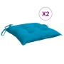 Cojines de silla de jardín 2 uds tela Oxford azul 50x50x7 cm de , Cojines para sillas y sofás - Ref: Foro24-361519, Precio: 2...