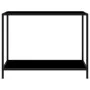 Mesa de consola negro vidrio templado 100x35x75 cm de vidaXL, Mesas auxiliares - Ref: Foro24-322836, Precio: 63,21 €, Descuen...