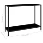 Mesa de consola negro vidrio templado 100x35x75 cm de vidaXL, Mesas auxiliares - Ref: Foro24-322836, Precio: 63,21 €, Descuen...