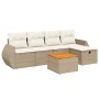 Juego de sofás jardín con cojines 6 pzas ratán sintético beige de , Conjuntos de jardín - Ref: Foro24-3265055, Precio: 400,03...