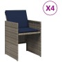 Sillones de jardín con cojines 4 uds ratán sintético gris de , Sillas de jardín - Ref: Foro24-4007442, Precio: 185,94 €, Desc...